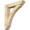 Ekena Millwork Thorton Slat Rough Sawn Bracket w/ Offset Brace, Douglas Fir, 8"W x 40"D x 44"H BKT0806X40X44THR06RDF - alternate 1